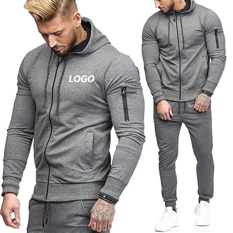 Wholesale Fleece Custom Men Tracksuit Sweatsuit Men Joggers Suits Set