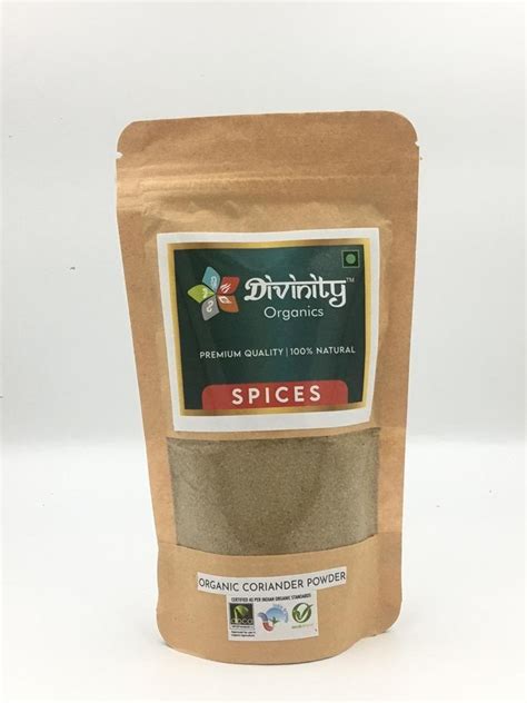 Dried Brown Organic Coriander Powder For Kitchen Spices Packaging