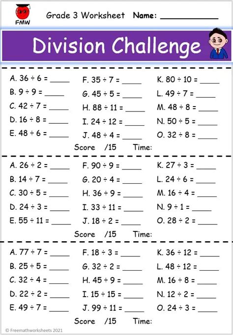 Grade 3 Division Worksheets Free Worksheets Printables