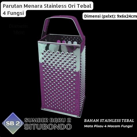 Parutan Menara 4 Sisi Stainless Ori Tebal Lazada Indonesia