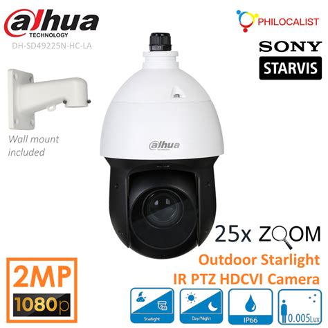 Dahua DH SD49225N HC LA 2MP 25x Outdoor Starlight IR PTZ HDCVI Camera