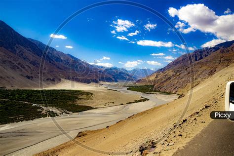 Image Of High Dynamic Range Image Of Barren Mountain In A Desert With