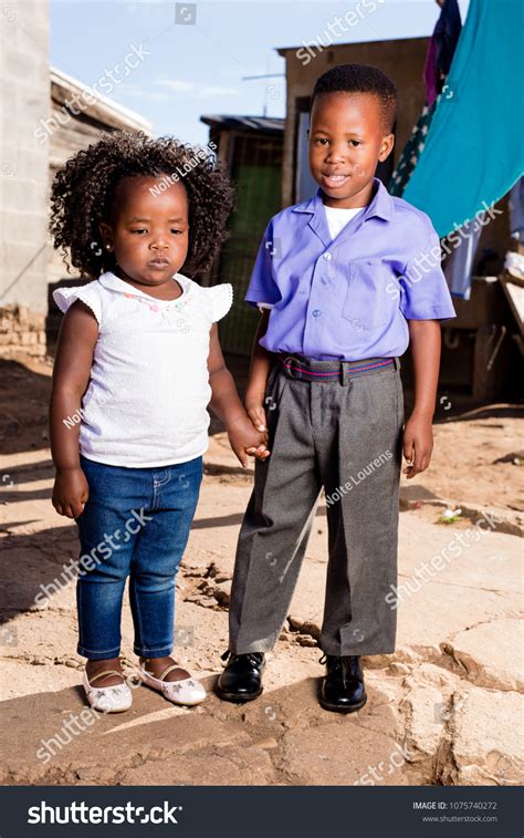 Little Black Brother Sister Holding Hands Stock Photo 1075740272 | Shutterstock