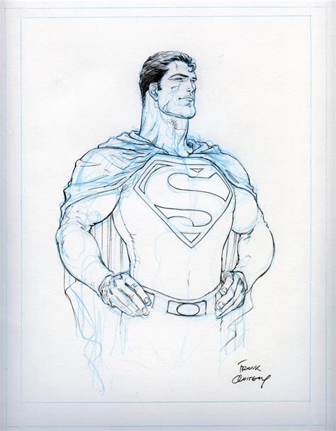 The Bristol Board Original Superman Sketch By Frank Quitely 2012