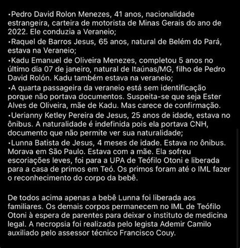 Sobe para 8 número de mortos envolvendo ônibus que saiu de Novo