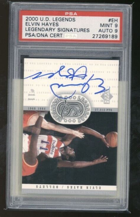 1999 2000 Upper Deck Legends Legendary Signatures EH Elvin Hayes Auto