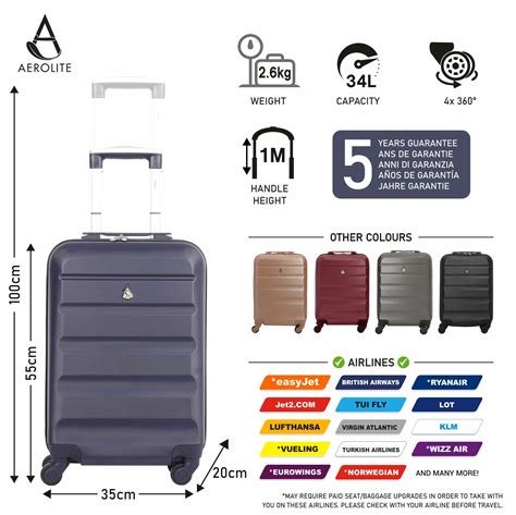 Buy Aerolite Lightweight Cm Hard Shell Wheel Travel Carry On Hand