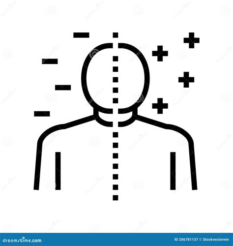 Bipolar Disorder Line Icon Vector Illustration Stock Illustration ...