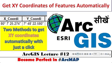 Arcgis Tutorial 12 Get Xy Coordinates Of Points Features Automatically Youtube