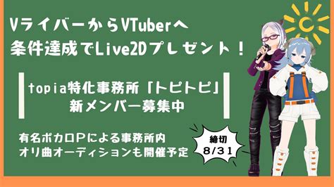 Vライバーからvtuberへ！条件達成でlive2dアバター獲得！バーチャル音楽ライブアプリ「topia」のlive2dアバター実装に向けて