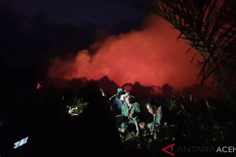 BPBD Sebutkan 900 Meter Lahan Gambut Aceh Barat Terbakar ANTARA News