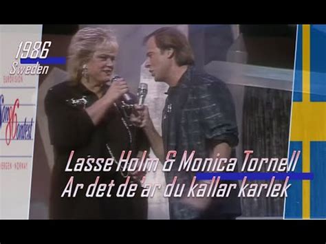 eurovision 1986 Sweden Monica Törnell and Lasse Holm E de det