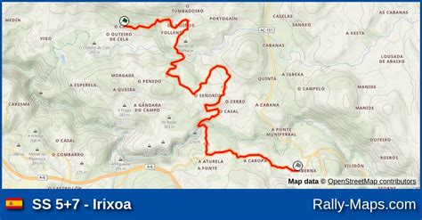 Ss Irixoa Stage Map Rallye R As Altas Hist Rico Rally