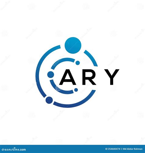 Ary Letter Logo Design On Black Background Ary Creative Initials