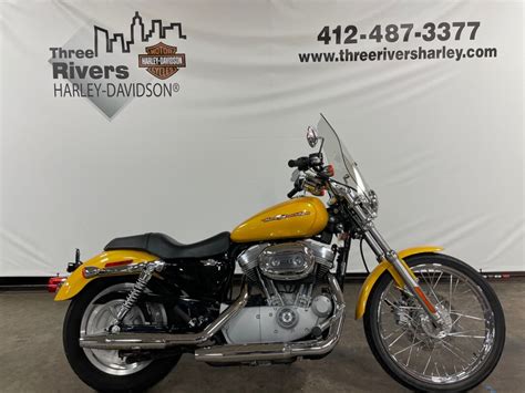 USED 2005 Harley Davidson XL883 SPORTSTER 883 CUSTOM CHROME YELLOW