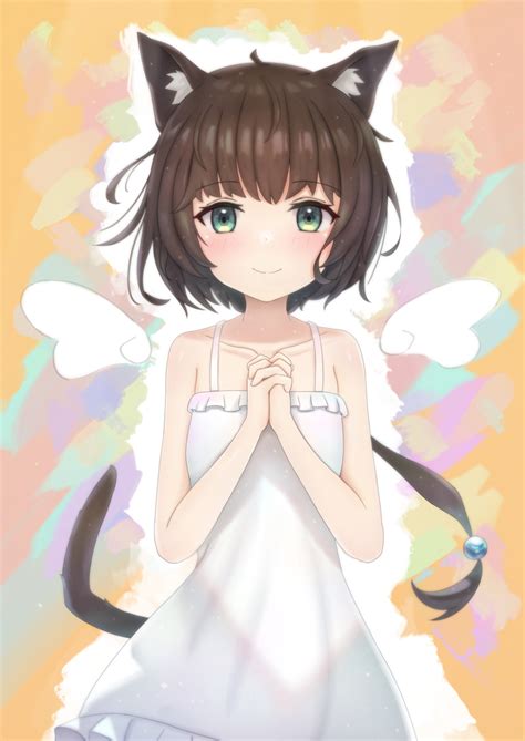 「オリジナル オリジナル 猫の日 女の子 猫耳 ワンピース ケモミミ 」ズッシーのイラスト