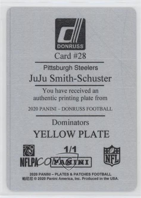 2020 Panini Donruss Dominators Printing Plate Yellow D JUJU JuJu