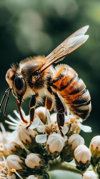 Premium Photo Bee In Flower Soft Shadows Professional Color Grading