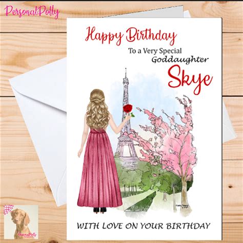 Personalised Girl Classy Card Birthday Cute Make Up Fashion Etsy