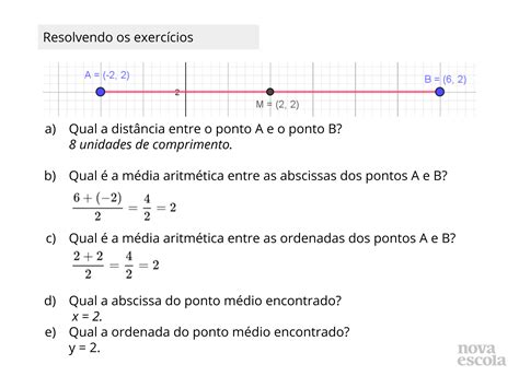 Plano De Aula Ano Encontrando O Ponto M Dio De Um Segmento