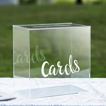 Amazon Acrylic Card Box With Slot Clear Envelope Gift Box For