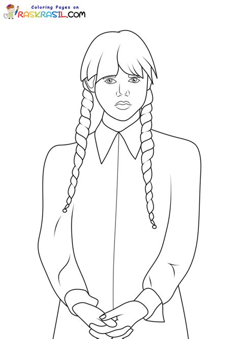 Wednesday Addams Coloring Pages