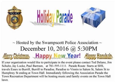 Swampscott Holiday Parade Dec 10 Swampscott Ma Patch