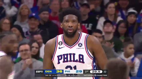 Joel Embiid Drops A Monster Double Double Win Over Denver Nuggets Youtube