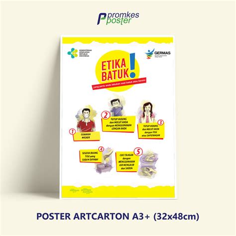 Jual Poster Kesehatan Etika Batuk Kab Tangerang Promkesposter Tokopedia