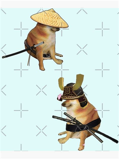 "cheems samurai doge meme thots hunter " Poster for Sale by redakhatib | Redbubble