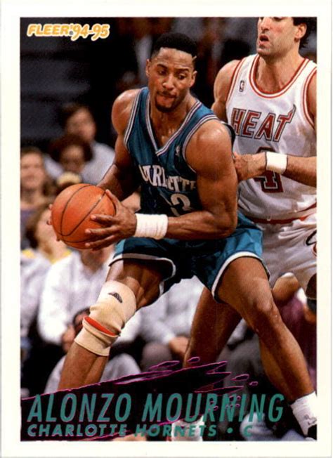 1994 95 Fleer Charlotte Hornets Basketball Card 27 Alonzo Mourning EBay