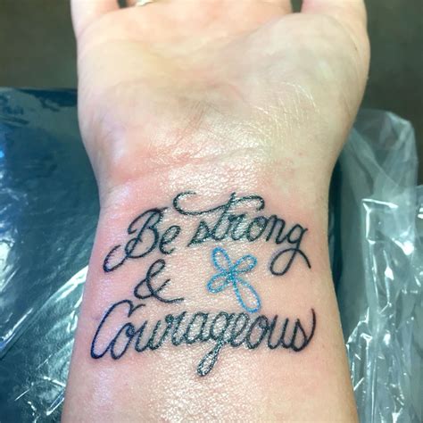 KDT Tattoo Have I Not Commanded You Be Strong And Courageous Do Not