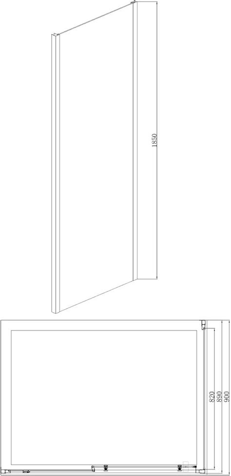 Luxura Sliding Shower Enclosure 1000 X 900mm 6mm Black