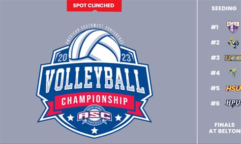 2023 ASC Volleyball Championship Tournament Seedings Set - American ...