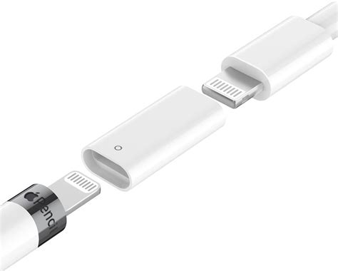 Getuscart [apple Mfi Certified] Painica Apple Pencil Charger Adapter Lightning Cable Charging