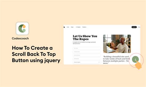 How To Create A Scroll Back To Top Button Using Jquery Codexcoach