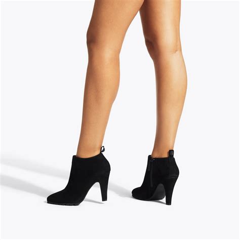 Shoreditch Bootie Black Suede Ankle Boots By Kurt Geiger London