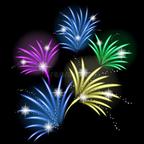 Realistic Fireworks Stock Vector Illustration Of Illuminated 35341066