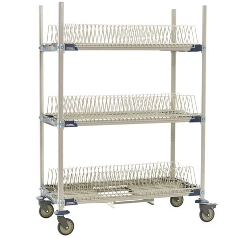 Metro Pr48vx2 Xdr Metromax I Mobile Three Tier Tray Drying Rack With Drip Tray 24 X 48 X 68