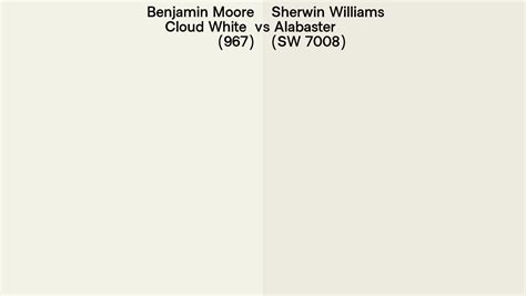 Benjamin Moore Cloud White Vs Sherwin Williams Alabaster Sw