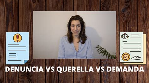 Diferencias Entre Demanda Denuncia Y Querella LÍneas BÁsicas De Cada Una Youtube