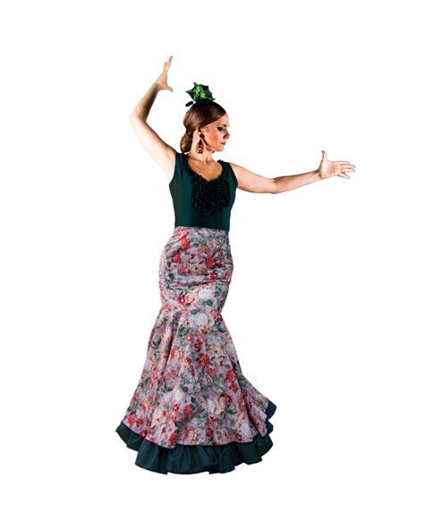 Flamenco Skirt Black Skirt With Nice Flowers El Rocio Flamenco Mode 2019