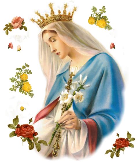 Virgin Mary With Flowers 890x1048 Wallpaper