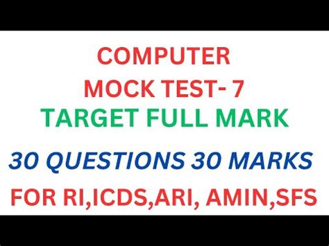 Computer Mock Test Selected Mcqs From All Chapters Ri Ari Amin Sfs Fg