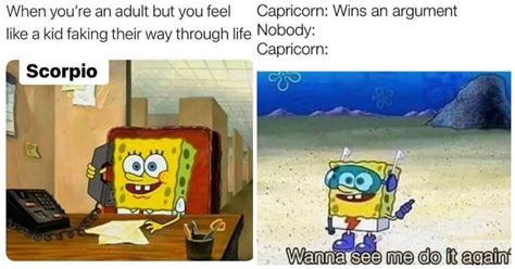 Learn More About Zodiac Signs' Personalities Through 15 Funny SpongeBob Memes