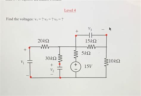 Solved Find The Voltages V₁ V₂ V3 V₁ 20kΩ Μ