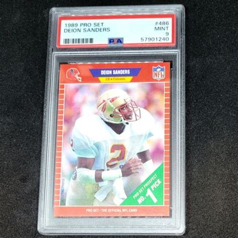 Pro Set Deion Sanders Rookie Card Psa Mint Graded Rc