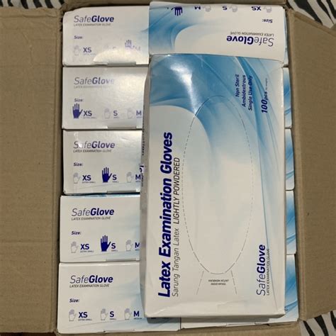 Jual Sarung Tangan Karet Medis Latex Examination Gloves Safeglove