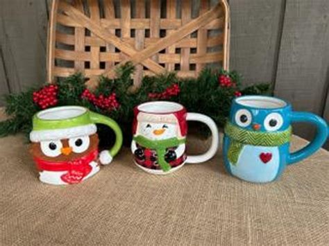 Vintage Christmas Hot Chocolate Mugs Whimsical Mugs For Christmas And