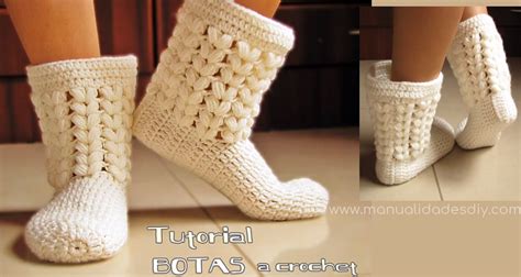 Pantuflas Botas A Crochet Todos Los Talles ⋆ Manualidades Y